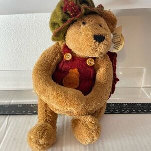 Adorable Brown Stuffed Bear with Red Outfit